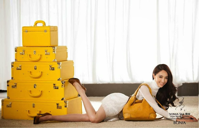 Sonia Sui, taiwan supermodel, taiwan actress, bonia International Ambassador, bonia handbag, bonia luggage