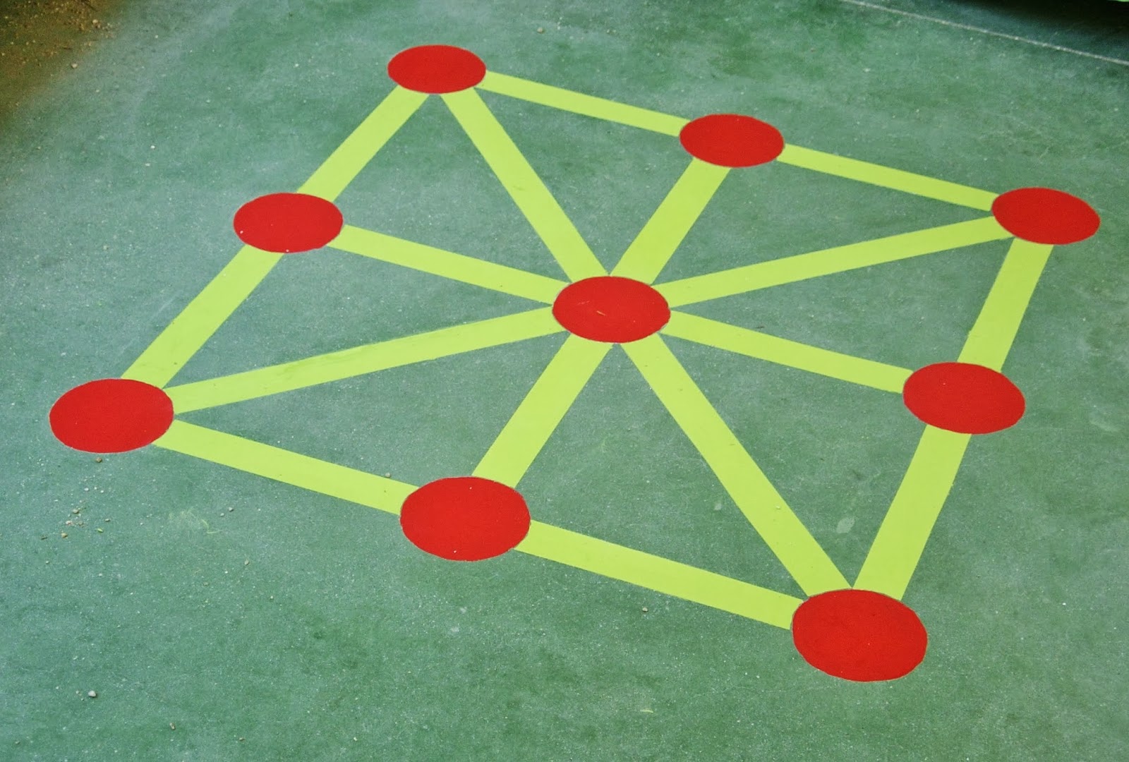 Pinturas y murales infantiles: Juegos pintados con acrílico en el suelo