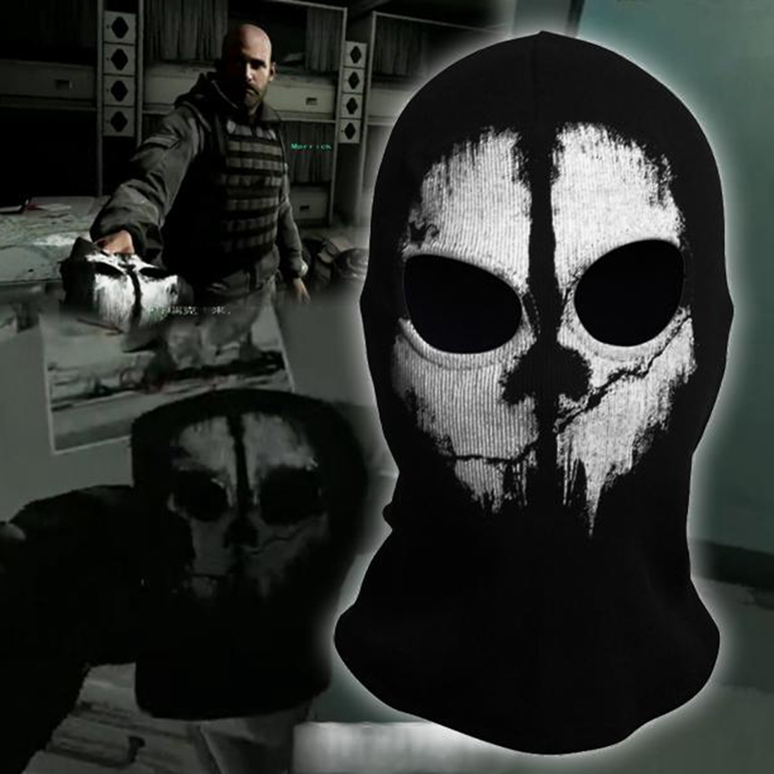 Topeng Muka Wajah Hantu Tulang Seram kedai online