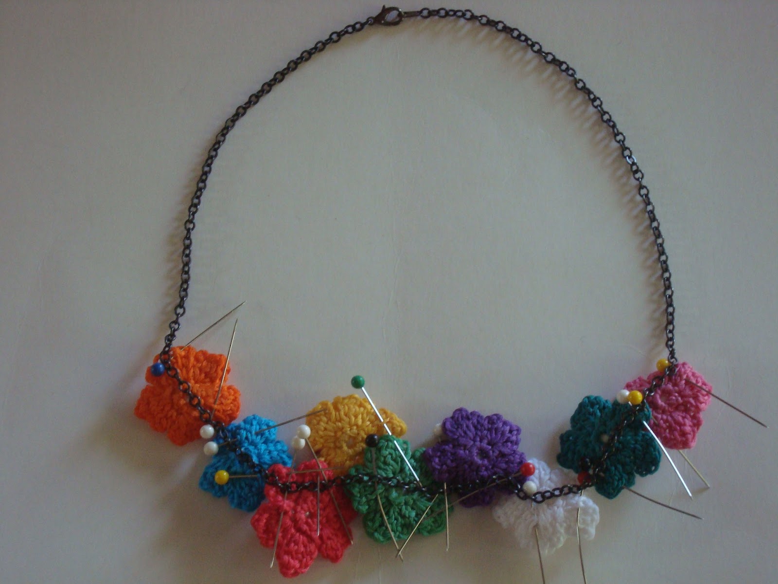 Created in AWE: Crochet Flower Necklace