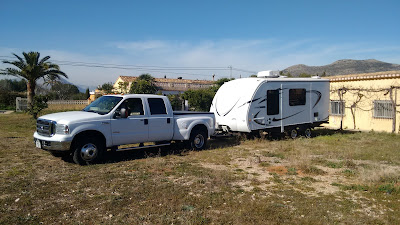 Travel trailer delivered in Spain