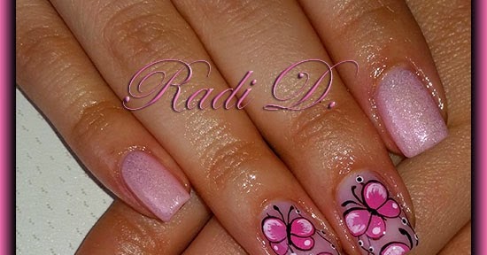 Pink ombré nails with butterflies #ombreacrylicnails It`s all about nails: Pink Butterflies
