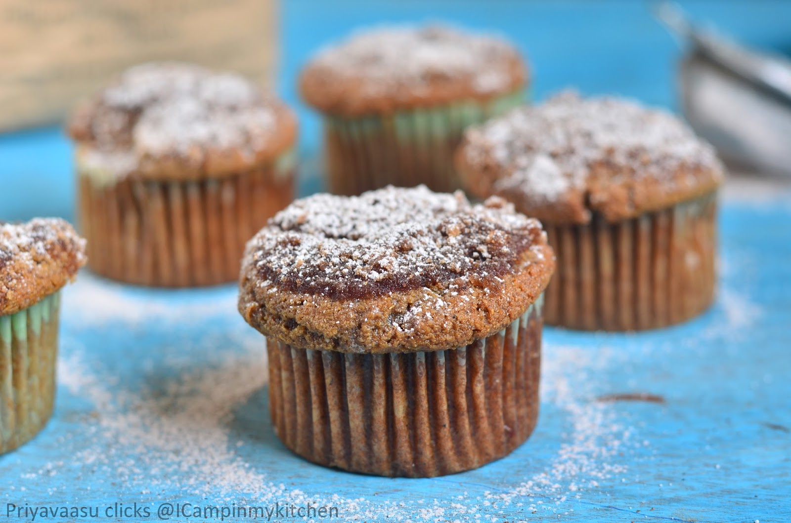 Eggless Barley flour doughnut muffins BreadBakers I Camp in my Kitchen