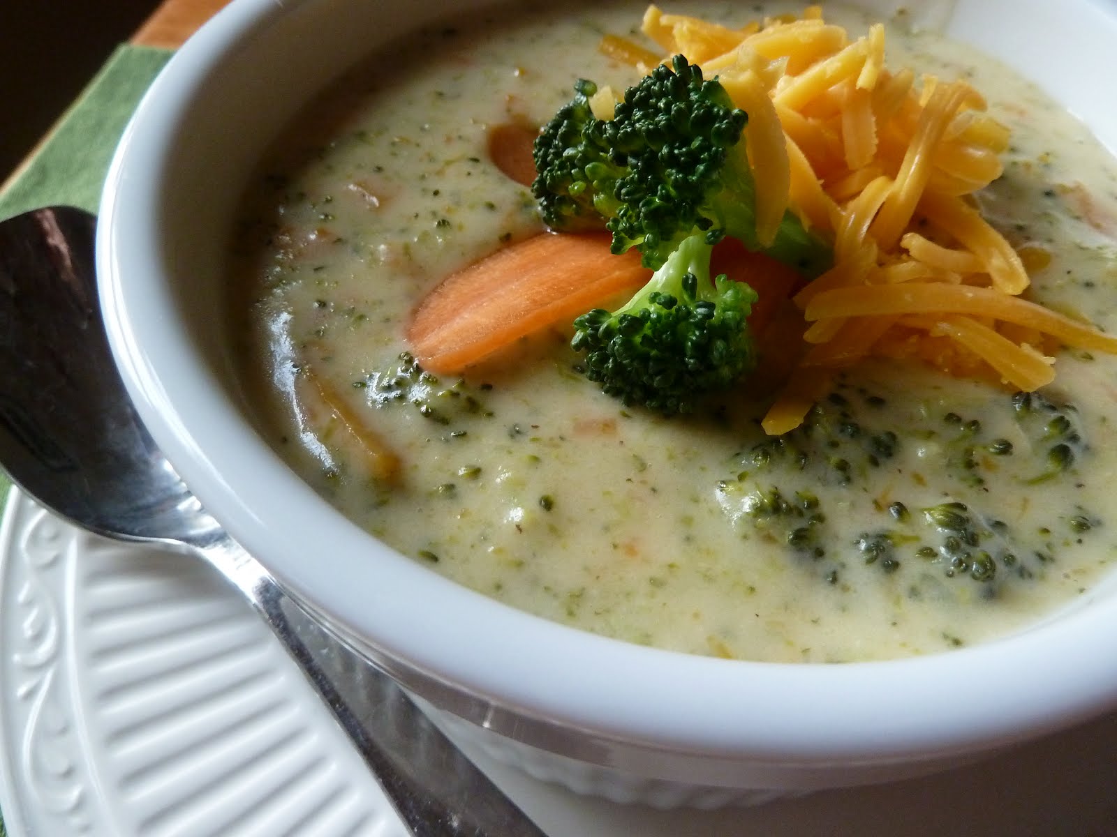 What's Marinating? Broccoli Carrot Cheddar Soup glutenfree
