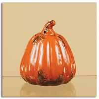 Orange Tapered Pumpkin for Fall Table Centerpiece