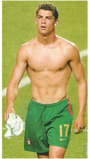 Cristiano Ronaldo is rubbing cristiano ronaldo. Cristiano Ronaldo is rubbing