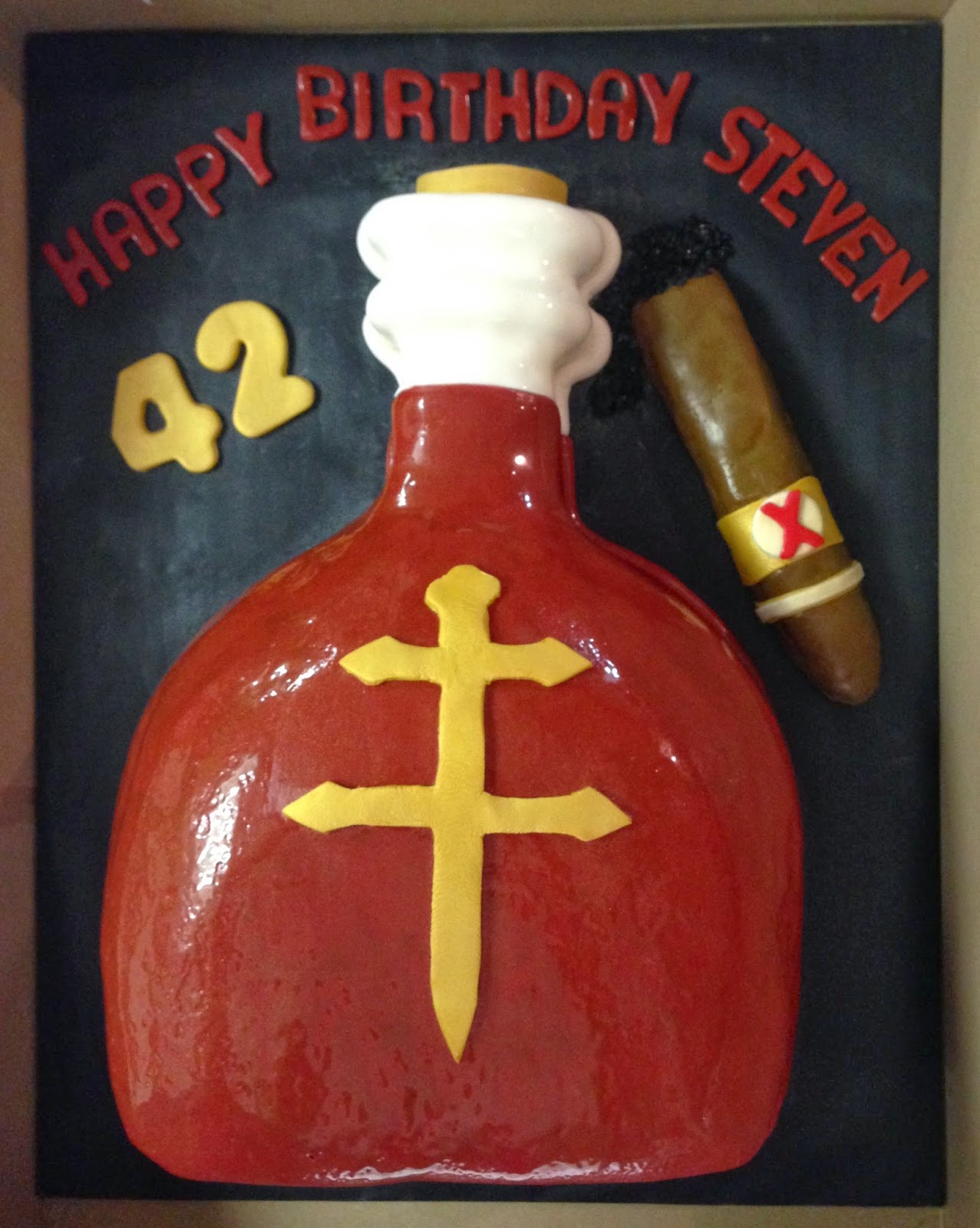 Cakes by Mindy: D'usse Cognac and Cigar Cake
