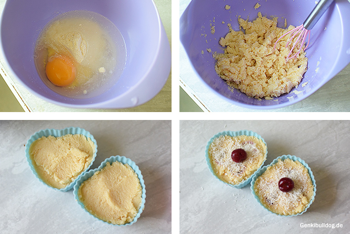 Kokos-Kirsch Muffin Rezept für Hunde Kokos-Kirsch Muffin Rezept für Hunde