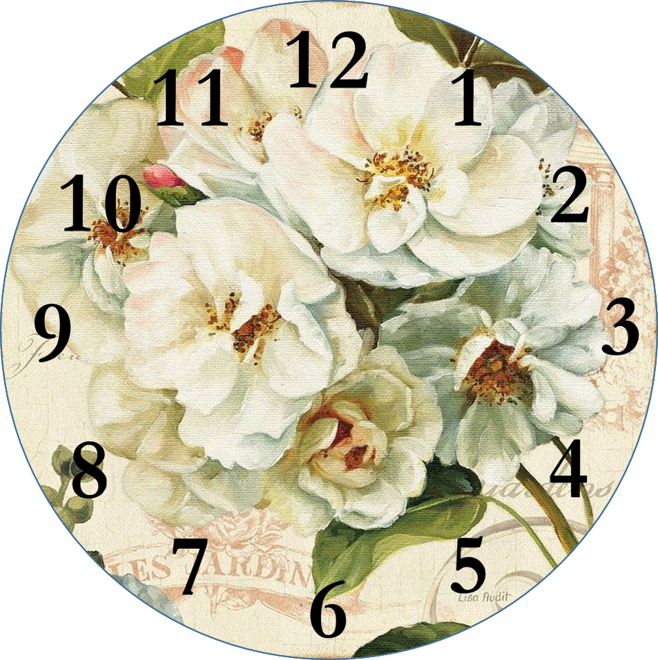Clock faces for decoupage