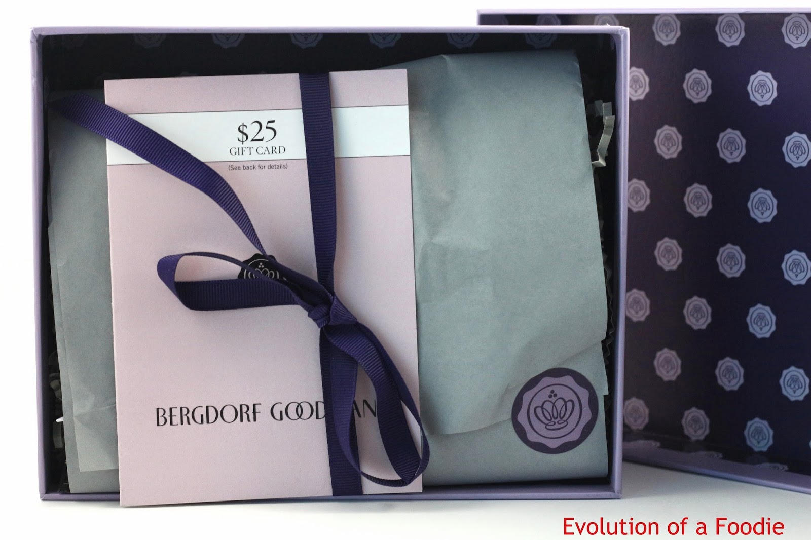 PAIR Bergdorf Goodman Gift Boxes Long Thin Silver Purple Logo 14