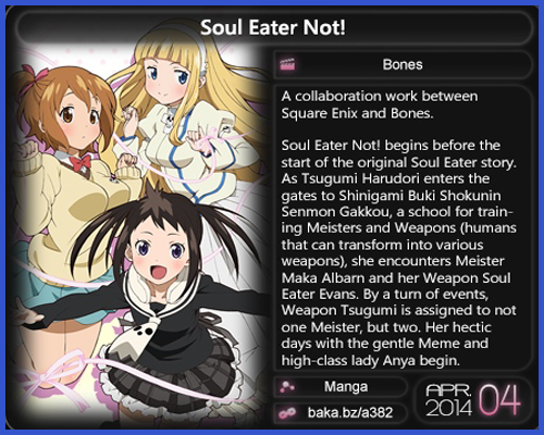 Anime Estrenos Primavera 2014 Soul+Eater+Not