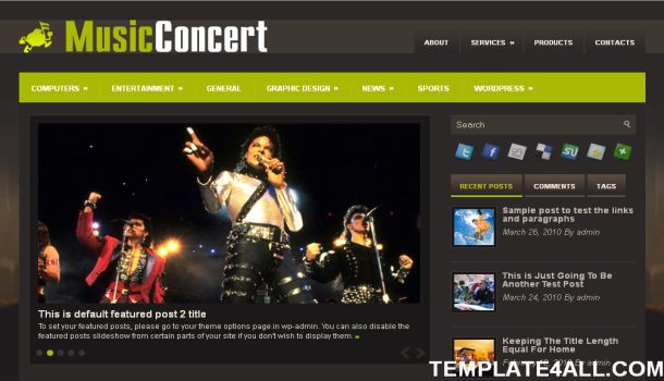 Music Concert Magazine Wordpress Theme