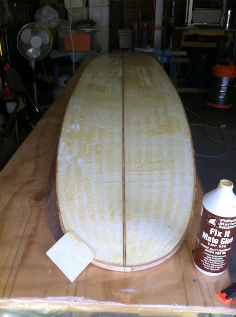 wood surfboard