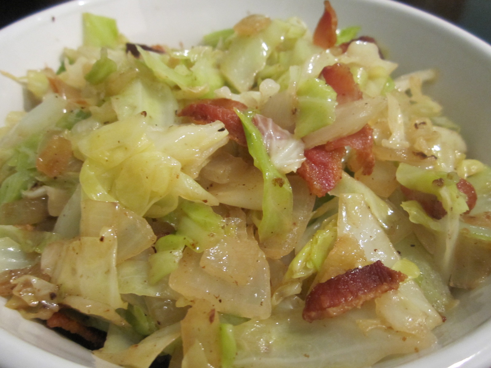 Sophie in the Kitchen Sauteed Cabbage with Bacon
