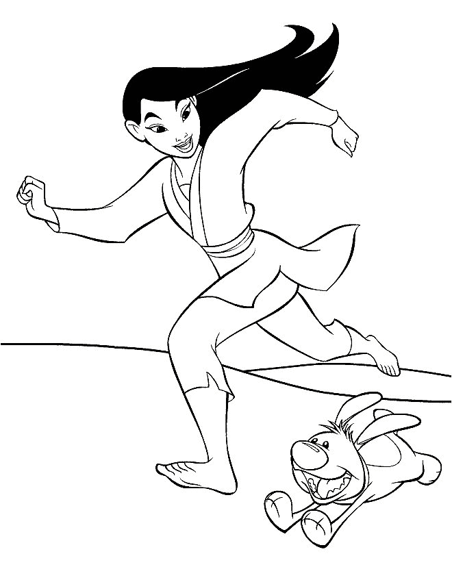 Desenhos para Colorir: Mulan