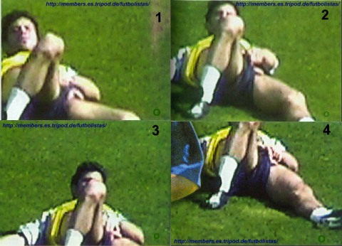 soccer star Luis Figo's dick slips out