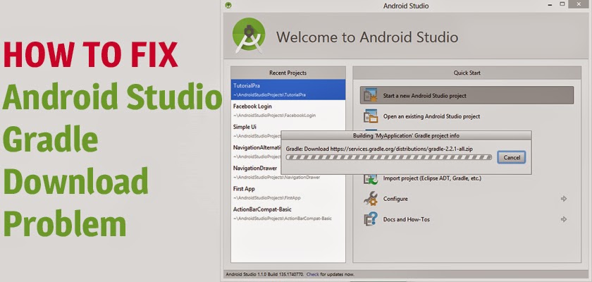 fix android studio gradle problem