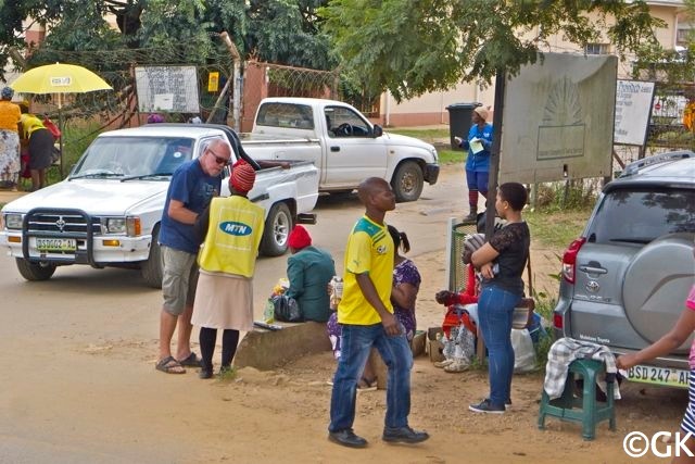 Den Kauf von MTN-Data für die Sim-Karte tätigt man in Swaziland auf der Straße