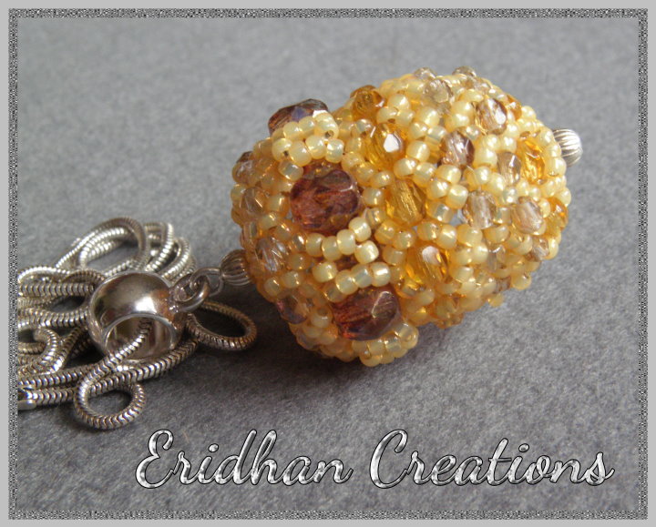 Eridhan Creations Beading Tutorials Golden Acorn tutorial for a beaded bead