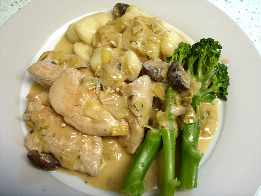Jenny Eatwell's Rhubarb & Ginger Tarragon chicken with gnocchi