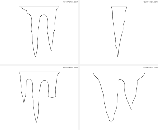 Four Coloring: Free printable Icicle coloring pages for kids