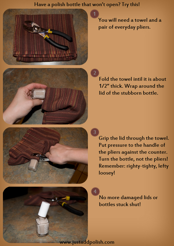 Just Add Polish How to open a stuckshut bottle without damaging the lid!!