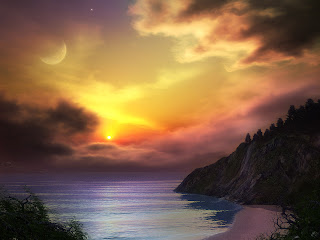 Dreamy Beach Mountains