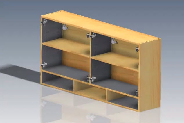Video tutorial drawings furniture wood cabinet with 3D ... Video tutorial drawi