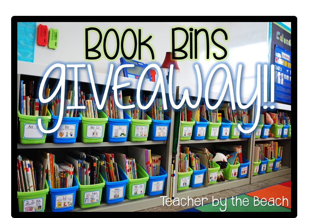 Book Bins GIVEAWAY!! Teacher by the Beach