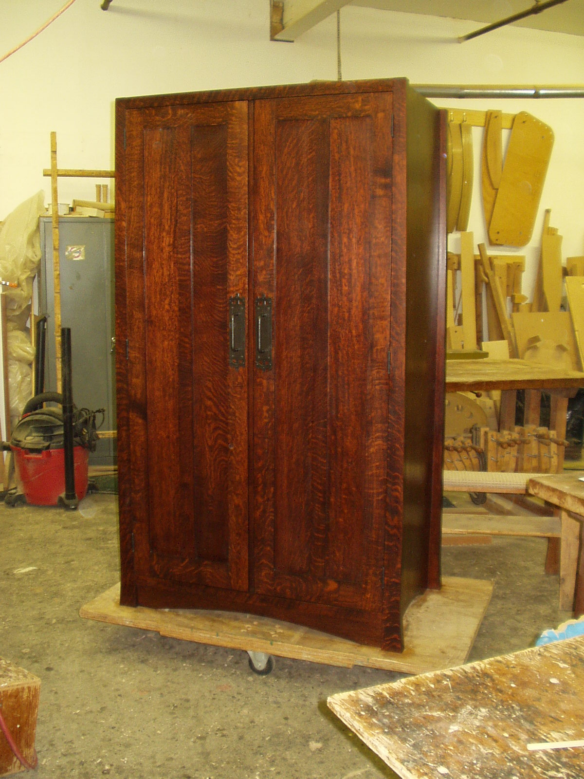 Jas Becker Cabinetmaker Mission Wardrobe In Dyed Quarter Sawn