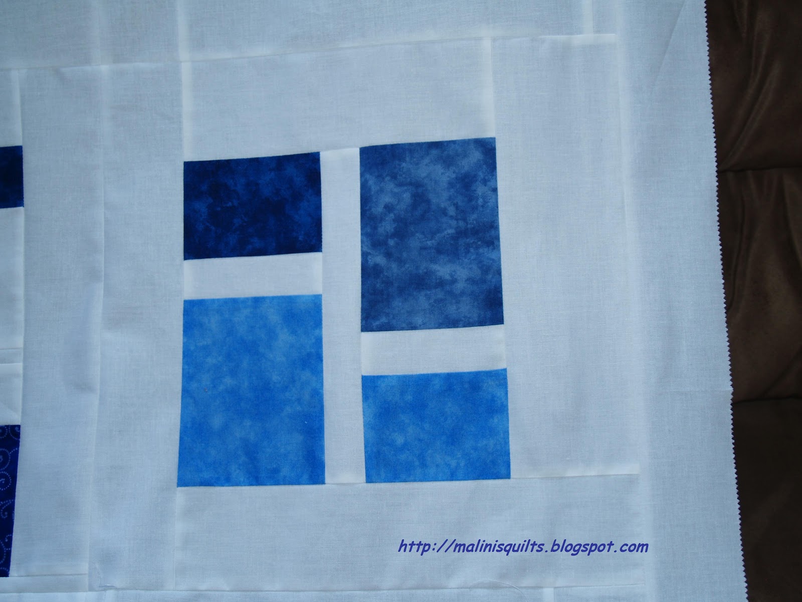 Shades Of Blue Modern Quilt