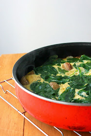 Potato Spinach Frittata, stovetop frittata recipe, easy frittata recipe