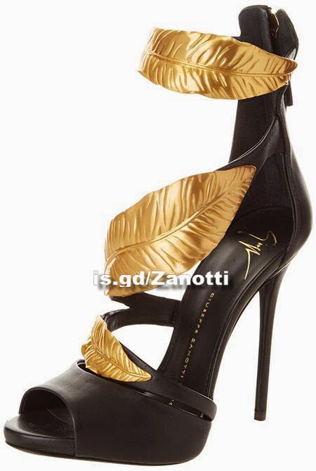 Giuseppe Zanotti Women's Gold Leaf Peep-Toe Dress Sandal