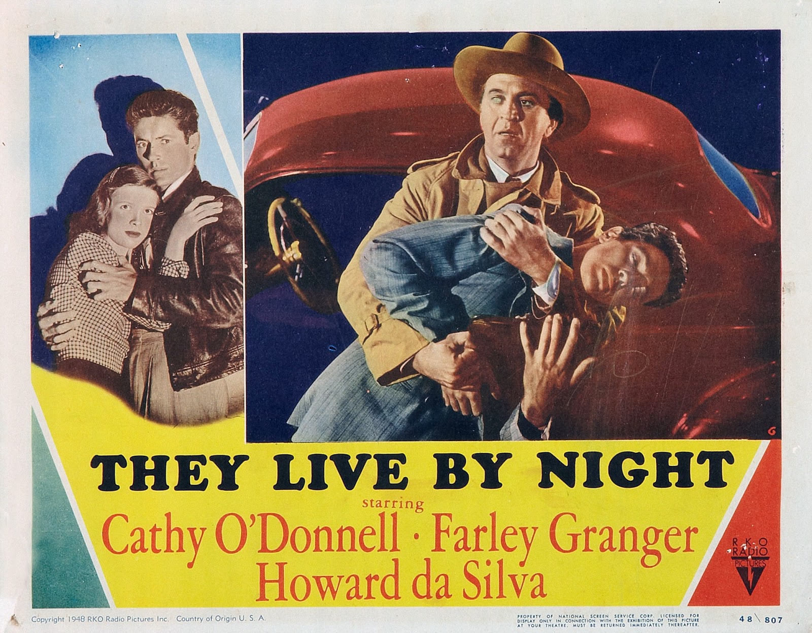 Thy live by night Farley Granger vintage movie poster