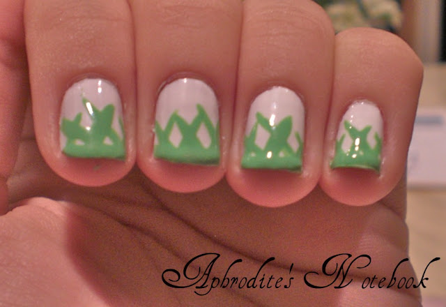 2. Jade Green and White Floral Nail Art - wide 4