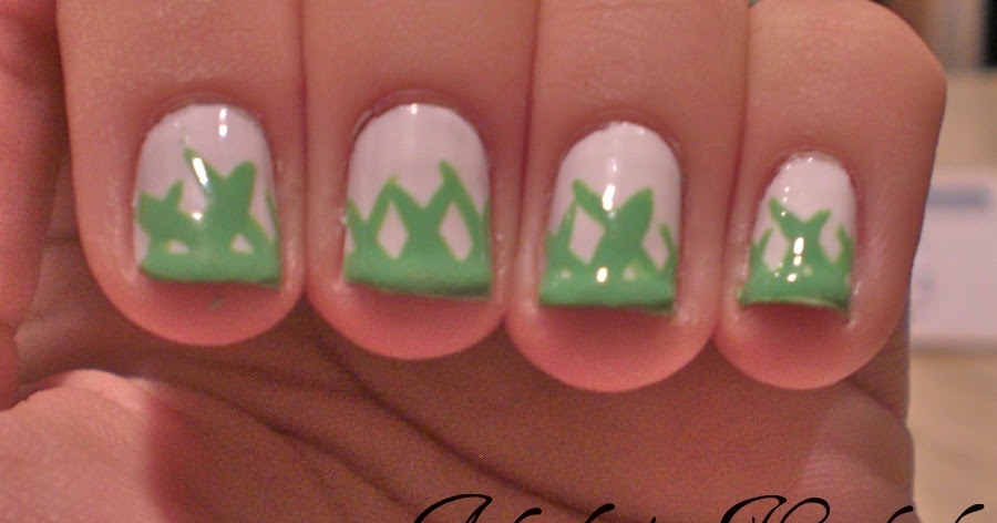 5. Green and Floral Nail Design - wide 5