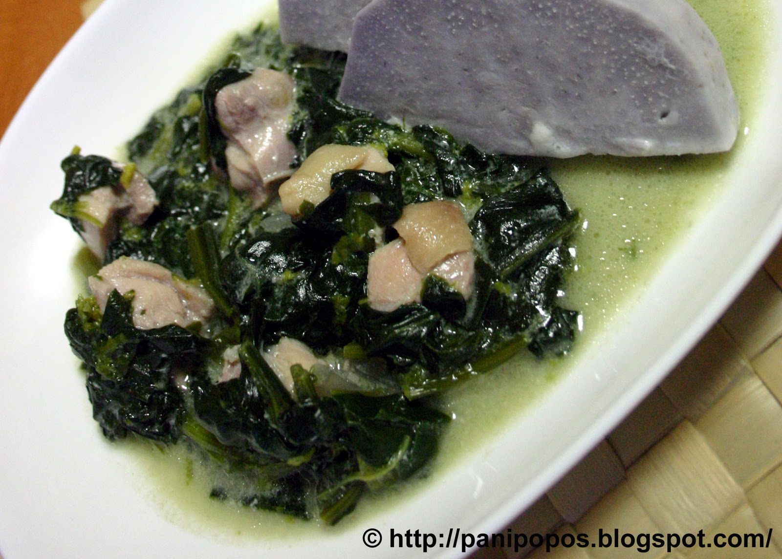 Samoa Food: Chicken and Taro Leaves...I wish