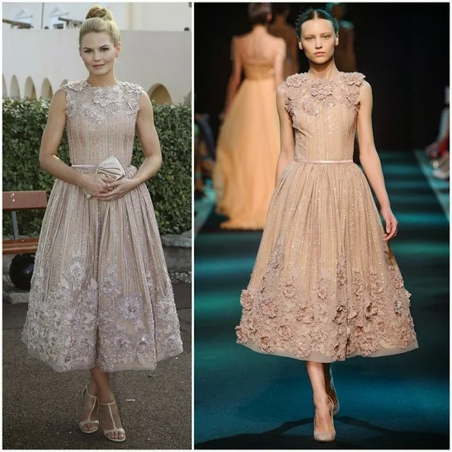 Jennifer Morrison in Georges Hobeika Couture – Monaco Palace Cocktail Reception