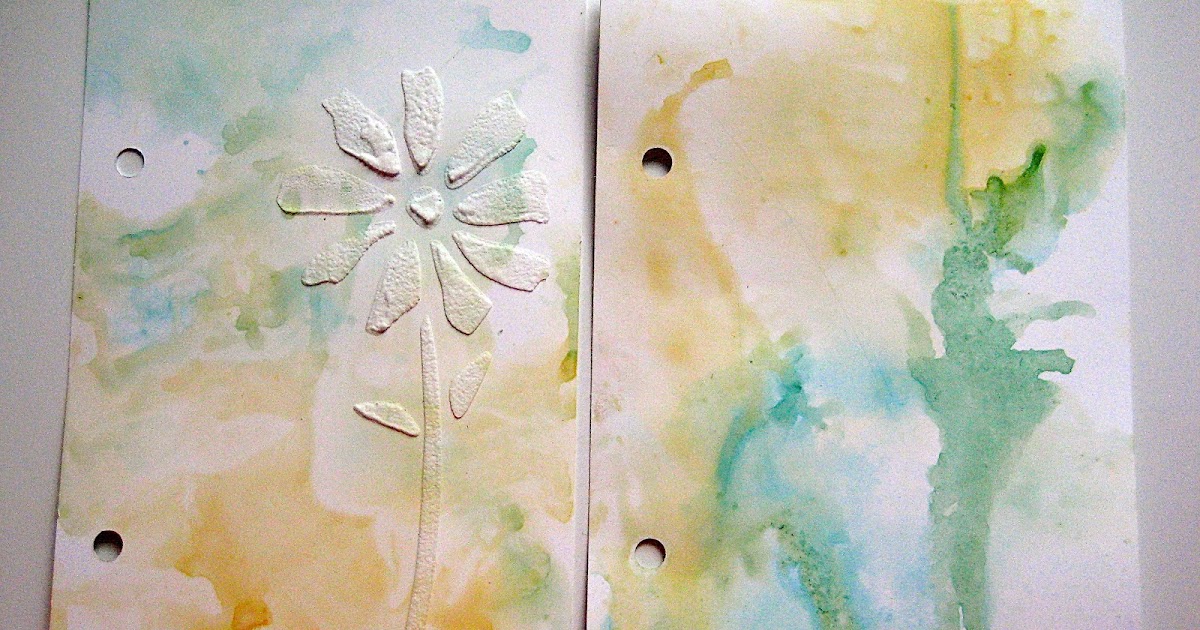 Studio 490 metallic embossing paste + lots of distress