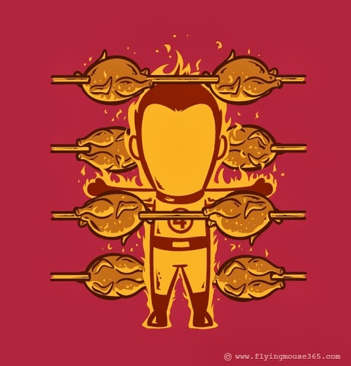 06-The-Human-Torch-Fantastic-Four-The-Rotisserie-Illustrator-Chow-Hon-Lam-Superheroes-Part-Time Jobs-www-designstack-co