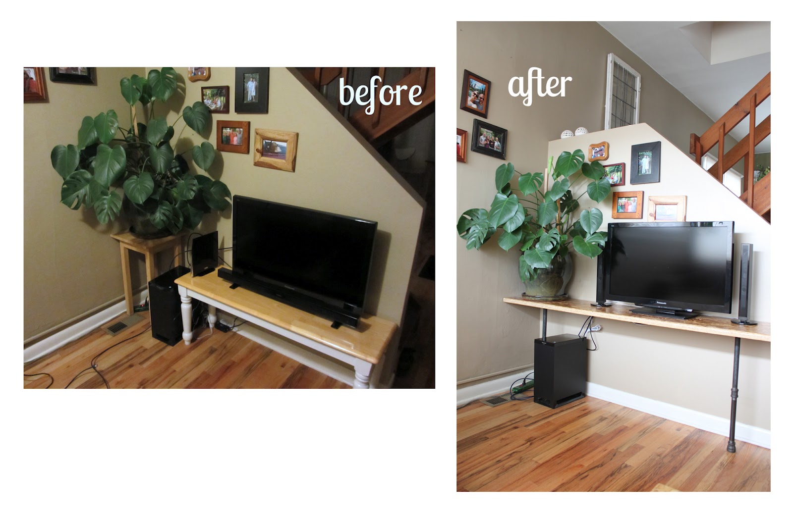 our homegrown spud a couple of DIY OSB tables.