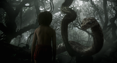 Mowgli and Kaa in Disney's The Jungle Book Remake