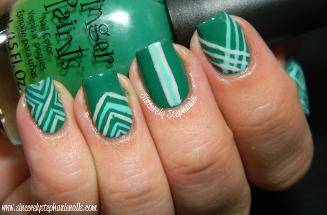 geometric nail art