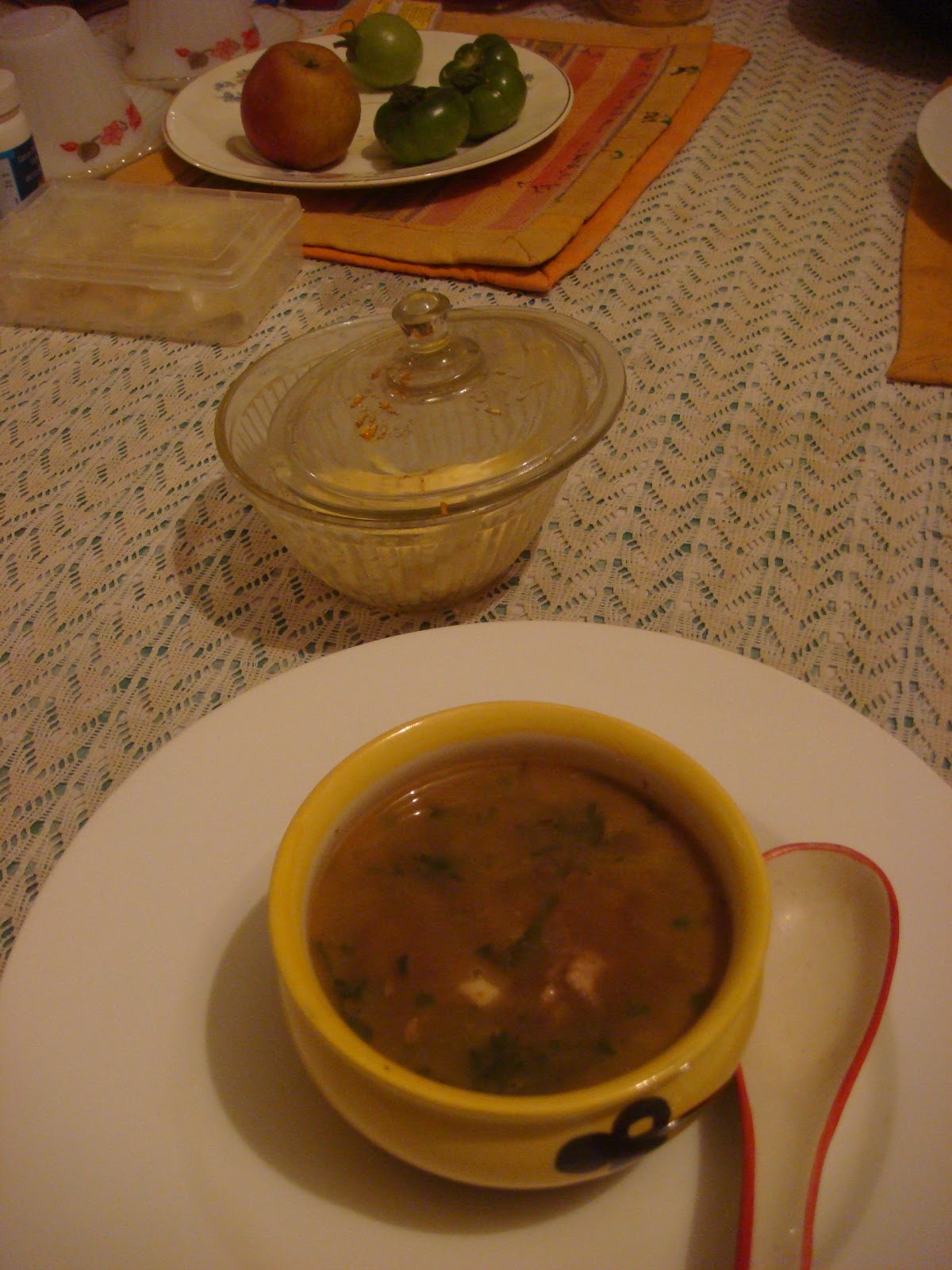 krishnokolee's kitchen ChickenLemonCoriander Soup