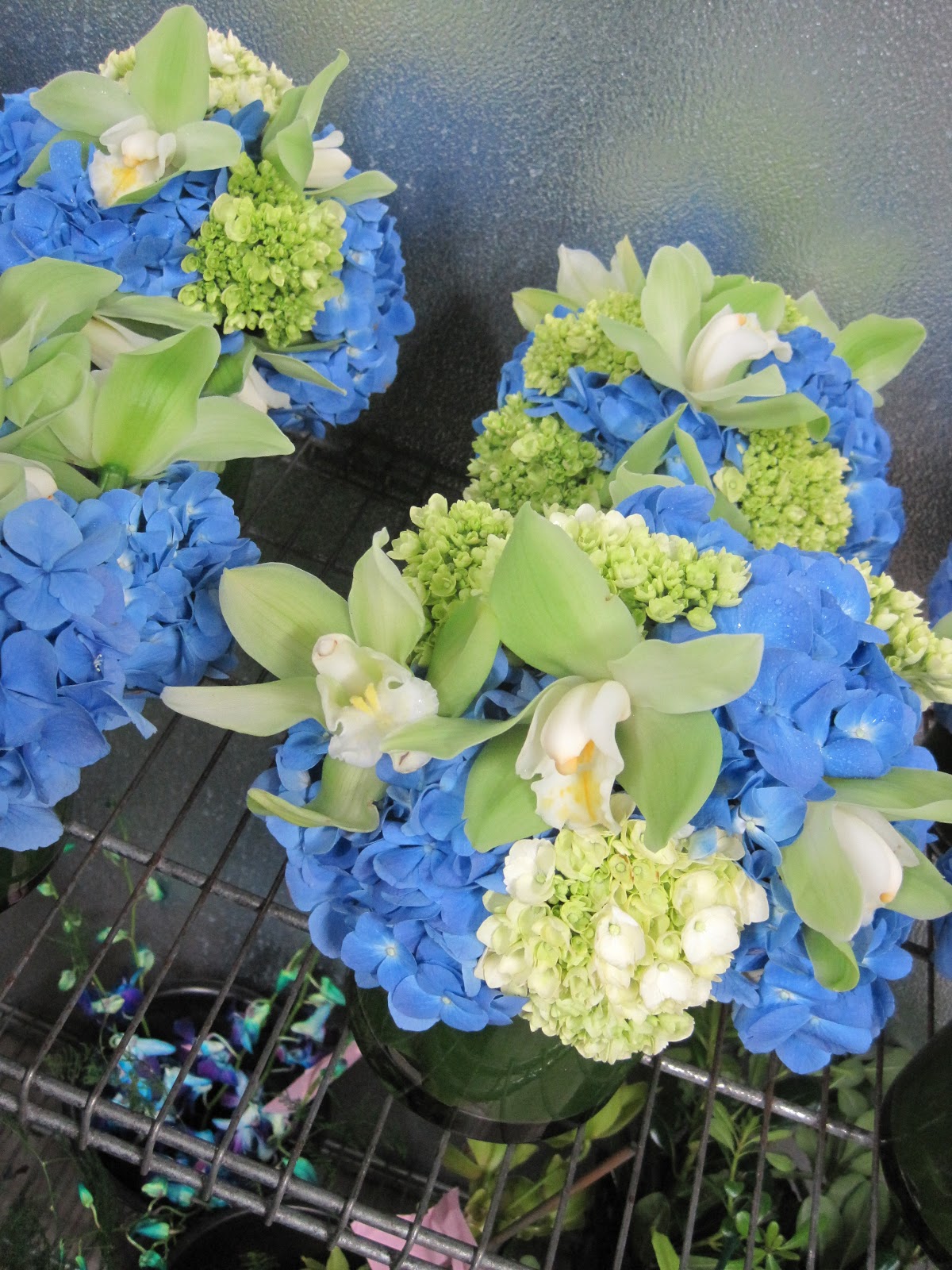 The Flower Girl Blog Blue Hydrangea Bouquet