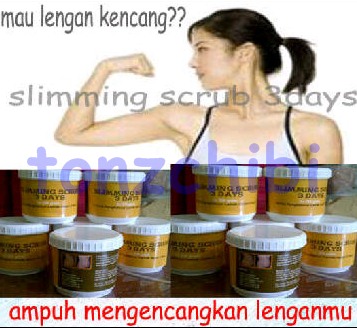 SLimming Scrub 3 Days - Menghancurkan Lemak terutama di paha, lengan