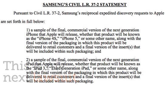 iPhone 5 and iPad 3: Samsungâ€™s Lawyers Ask Apple To See Their prototypes
