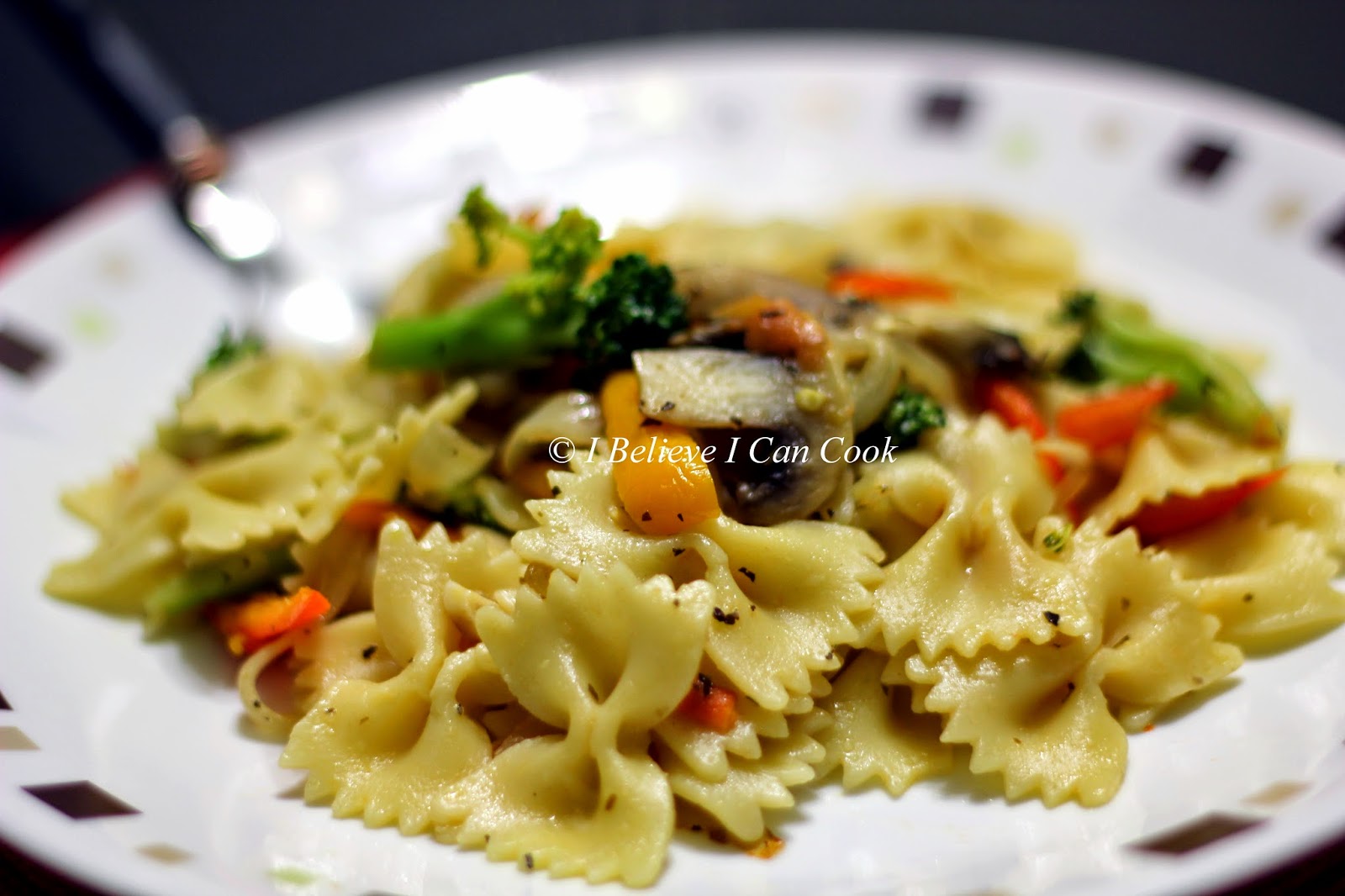 I Believe I Can Cook Veggie BowTie Pasta / Farfalle