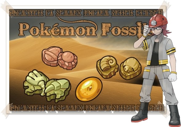 Fósseis e Pokémon Pré-Históricos
