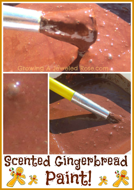Christmas activities- gingerbread scented paint recipe